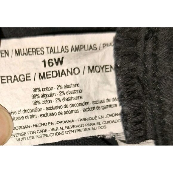 Gloria Vanderbilt Women's 16W Black And Gray Jeans 36x30 Lot Of Two - Picture 8 of 9